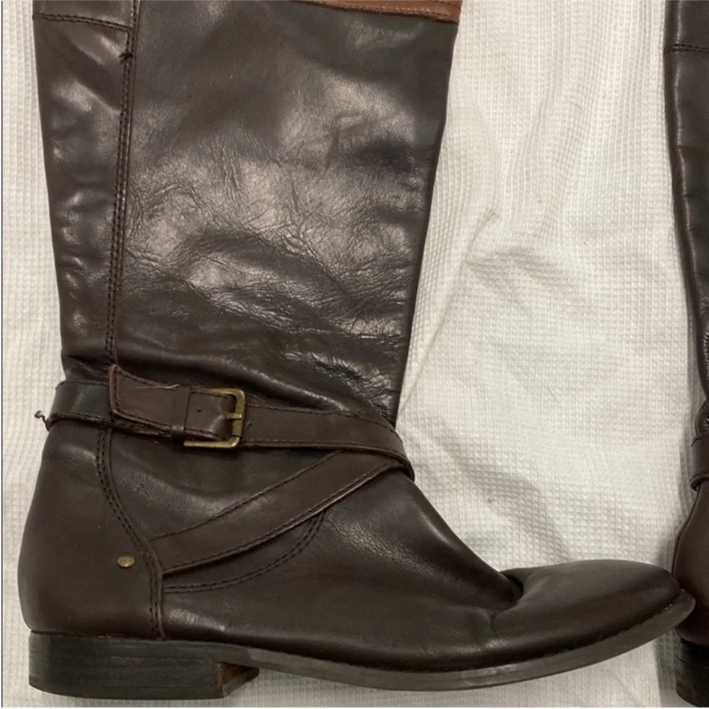 Marc Fisher Audrey Leather Riding Boots Dark Academia / Coastal Cowgirl Size 9.5